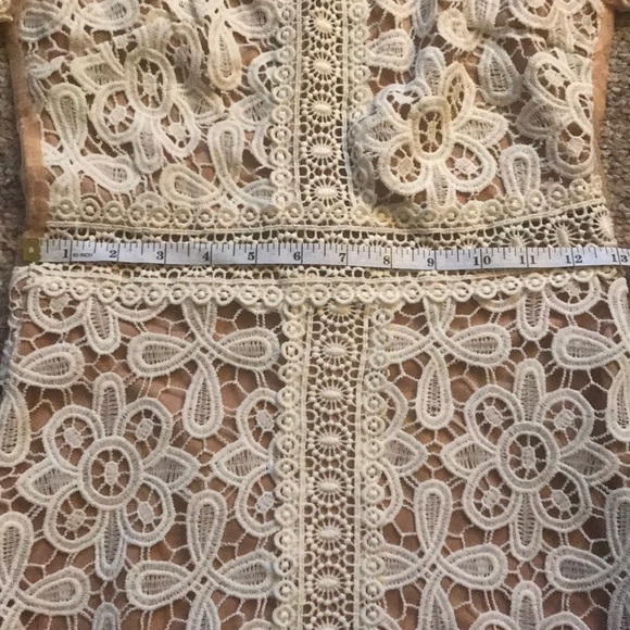 Crochet & Mesh Body con Dress - Picture 5 of 7